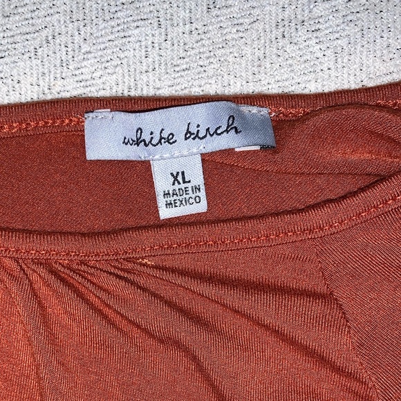 White Birch soft swing stretchy rust swing dress XL - Picture 6 of 6